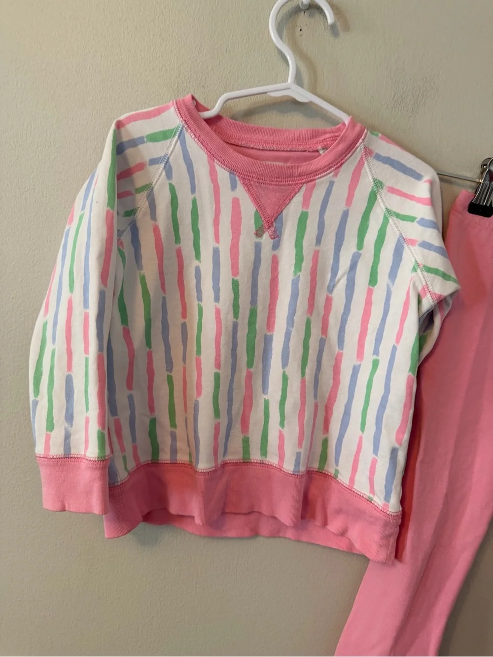 The Beaufort Bonnet Company Pink, Blue, Green Crewneck with Matching Leggings